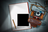 Old Camera - Instant Photo Frame and Notebook