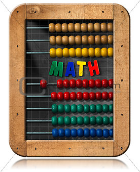 Math - Blackboard with Colorful Abacus