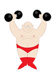 cute strong man weightlifting 