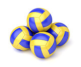 Group of volleyball balls