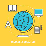 Distance education concept