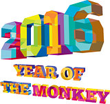2016 Year of the Monkey Low Polygon