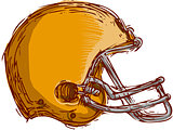 American Football Helmet Drawing