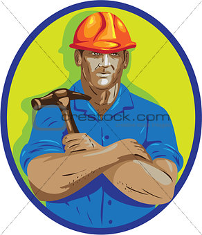Construction Worker Foreman Arms Crossed WPA
