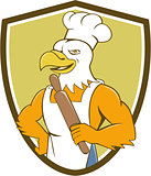 Bald Eagle Baker Chef Rolling Pin Crest Cartoon