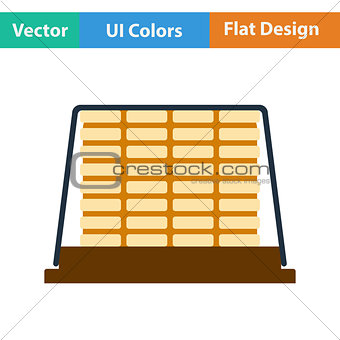 Flat design icon of construction pallet 