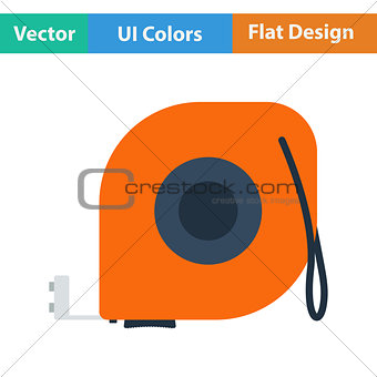 Flat design icon of constriction tape measure 