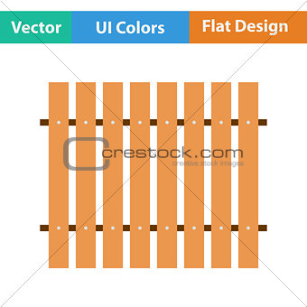Flat design icon of Construction fence  in ui colors