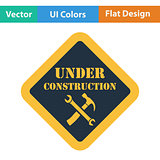 Flat design icon of Under construction