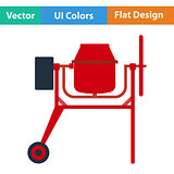 Flat design icon of Concrete mixer