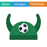 Football fans horned hat icon