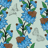 Seamless floral ornate  pattern