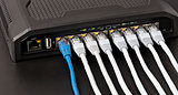 Managed lan switch with 10 power over ethernet gigabit ports