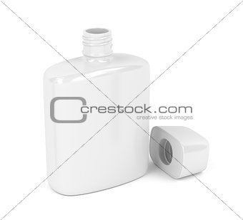 Aftershave lotion on white