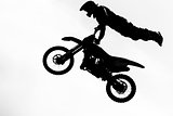 Motorcircle rider silhouette