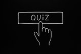 Hand Cursor Clicking Quiz Button