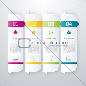 Vector illustration infographics four options