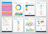 Vector set of infographics business