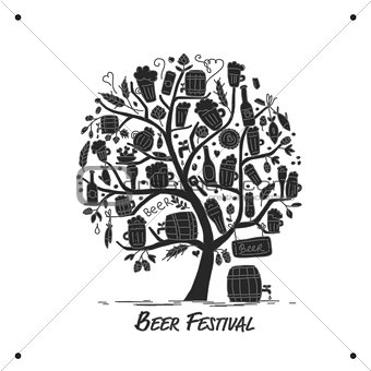 Beer tree, sketch for your design