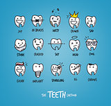 Teeth happy characters