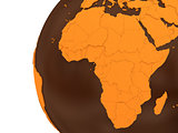 Africa on chocolate Earth