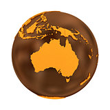 Australia on chocolate Earth