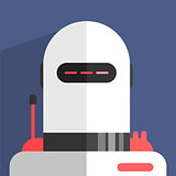 White Madern Design Robot Character