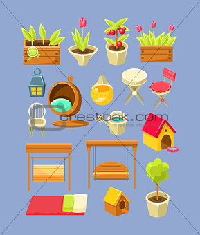 Garden Interior Elements Set