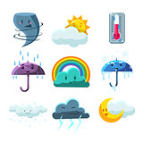 Weather Forecast Pictures Set