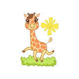 Giraffe Walking Outside