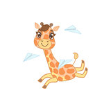 Giraffe Playing With Paper Planes