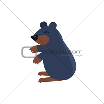 Sleeping Bear Simplified Cute Illustration