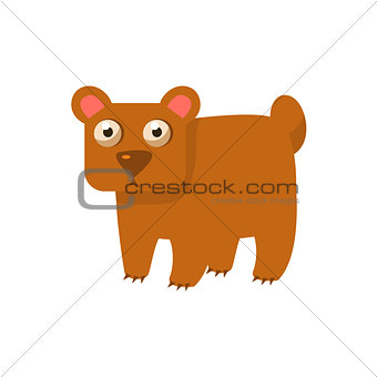Brown Bear Simplified Cute Illustration