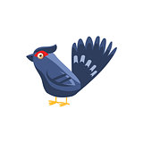 Black Grouse Simplified Cute Illustration