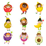 Kids Dressed As Fruits