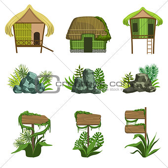 Jungle Landscape Elements Set