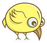 Yellow bird cartoon