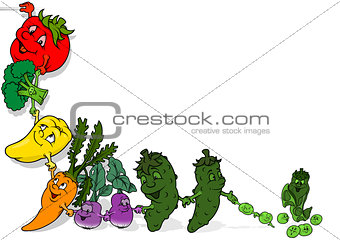 Happy Vegetables Background