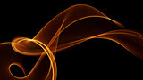 abstract red orange smoke over black background with copyspace