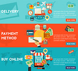 Buy Online, Payment Methods And Delivery Concept