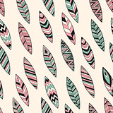 Vector Seamless Pattern with Feathers