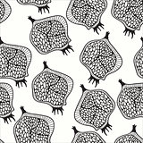 Seamless pattern with pomegranate