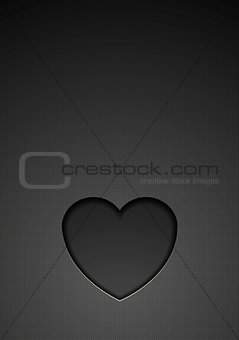 Dark heart vector background