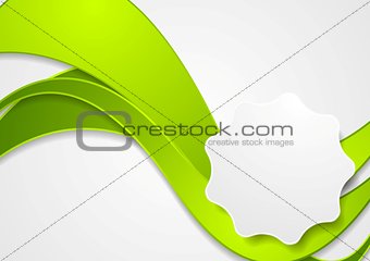 Bright green wavy corporate background