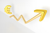 increasing graph with euro symbol
