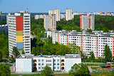 Top view of Zelenograd Administrative District, Moscow