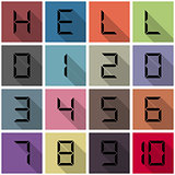 Icons numbers, vector illustration.