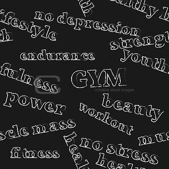 Seamless background gym, vector illustration.