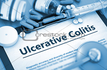 Ulcerative Colitis Diagnosis. Medical Concept.