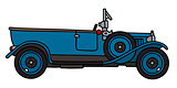 Vintage blue cabriolet